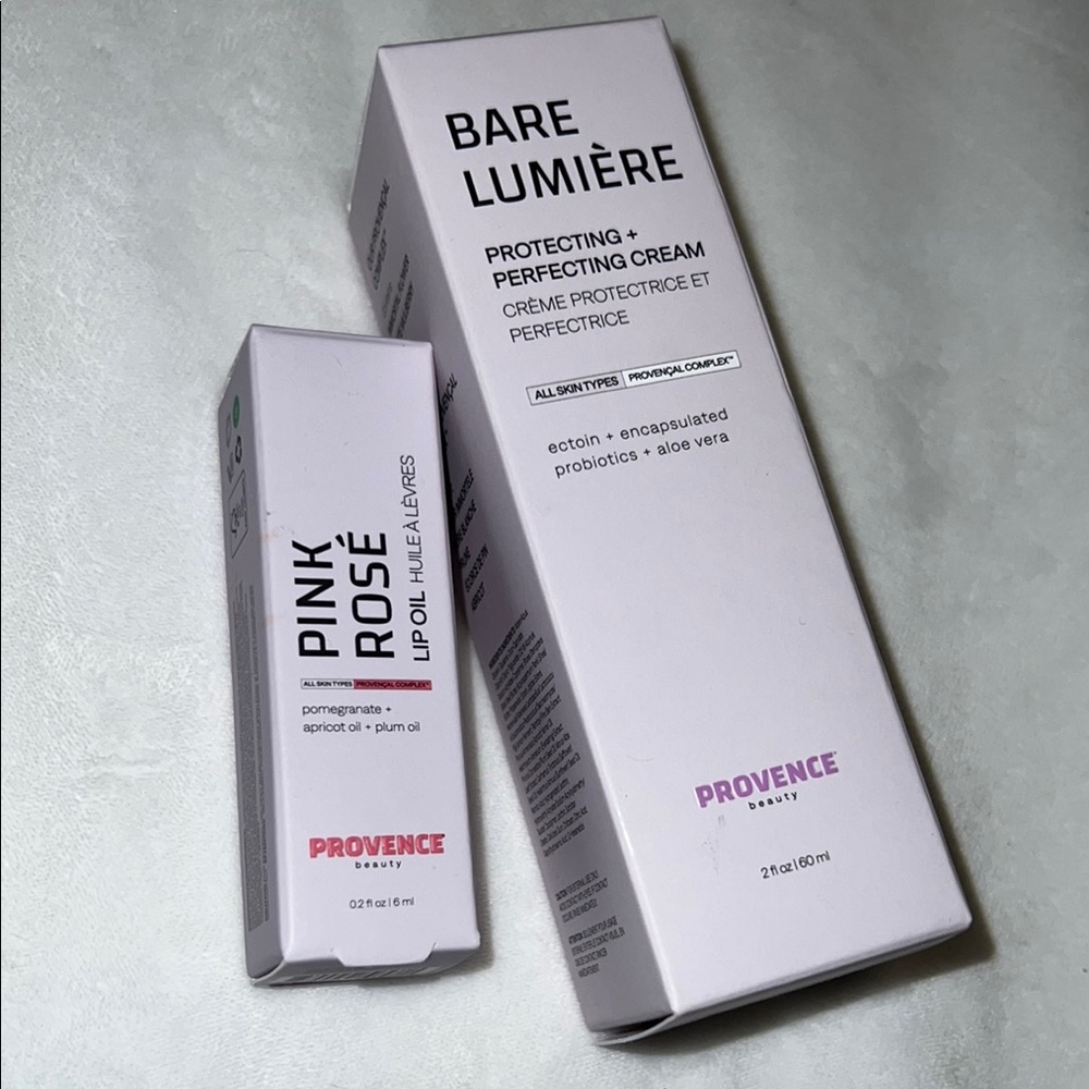 Provence Beauty Bundle - Bare Lumière Barrier Repair Cream + Pink Rosé Lip Oil